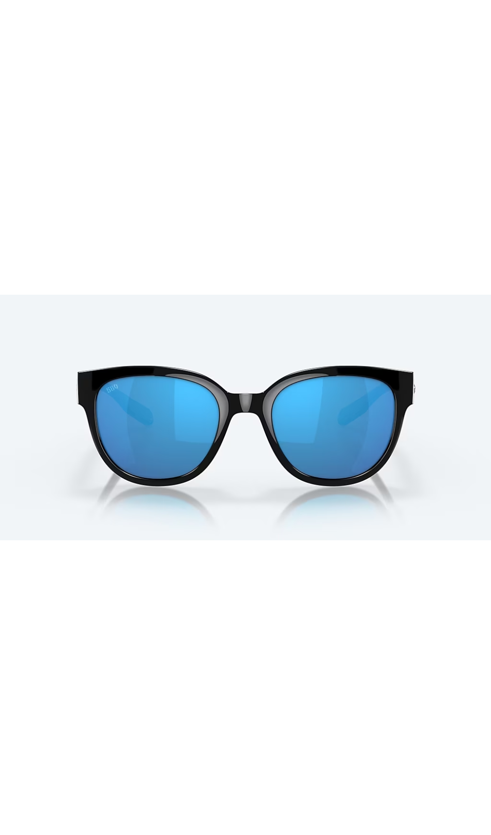 Costa Sunglasses Salina - Black Frame W/ Blue Mirror Lens - BeachToBlvd