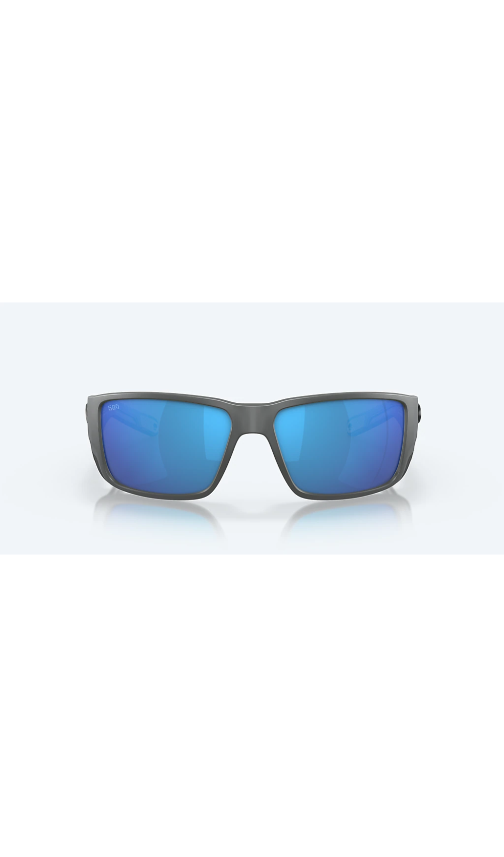Costa Sunglasses Blackfin Pro - Matte Gray Frame W/ Blue Mirror Lens - BeachToBlvd
