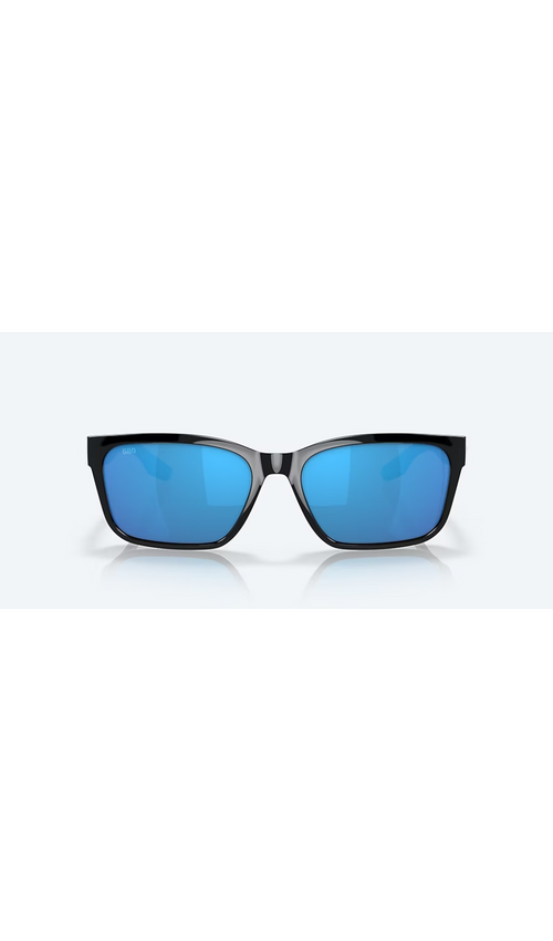 Costa Sunglasses Palmas - Black Frame w\ Blue Mirror Lens - BeachToBlvd