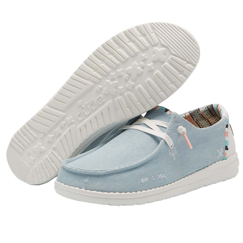Heydude Wendy Boho Light Denim Women's Shoes - BeachToBlvd