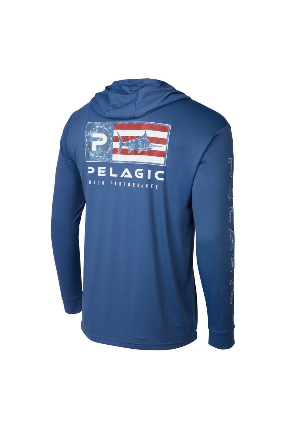 Pelagic Aquatek Icon Hooded -Americamo Long Sleeve Shirt
