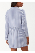Tommy Bahama Chambray Stripe Boyfriend Shirt - BeachToBlvd