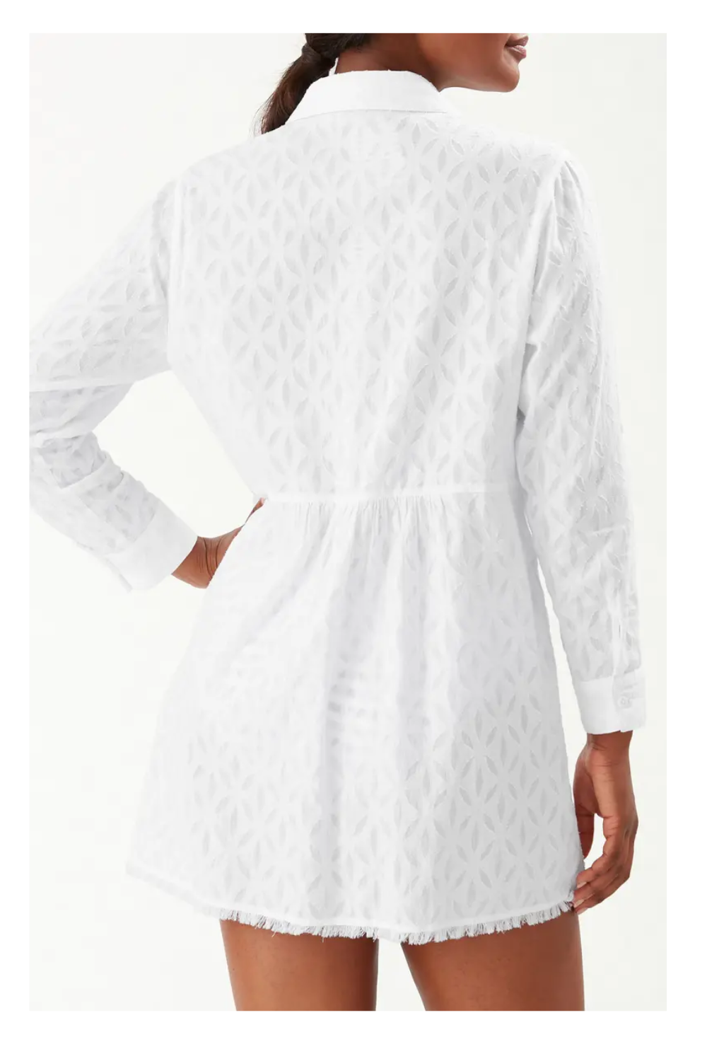 Tommy Bahama Cotton Clip Jacquard Boyfriend Shirt - SS500114 - BeachToBlvd
