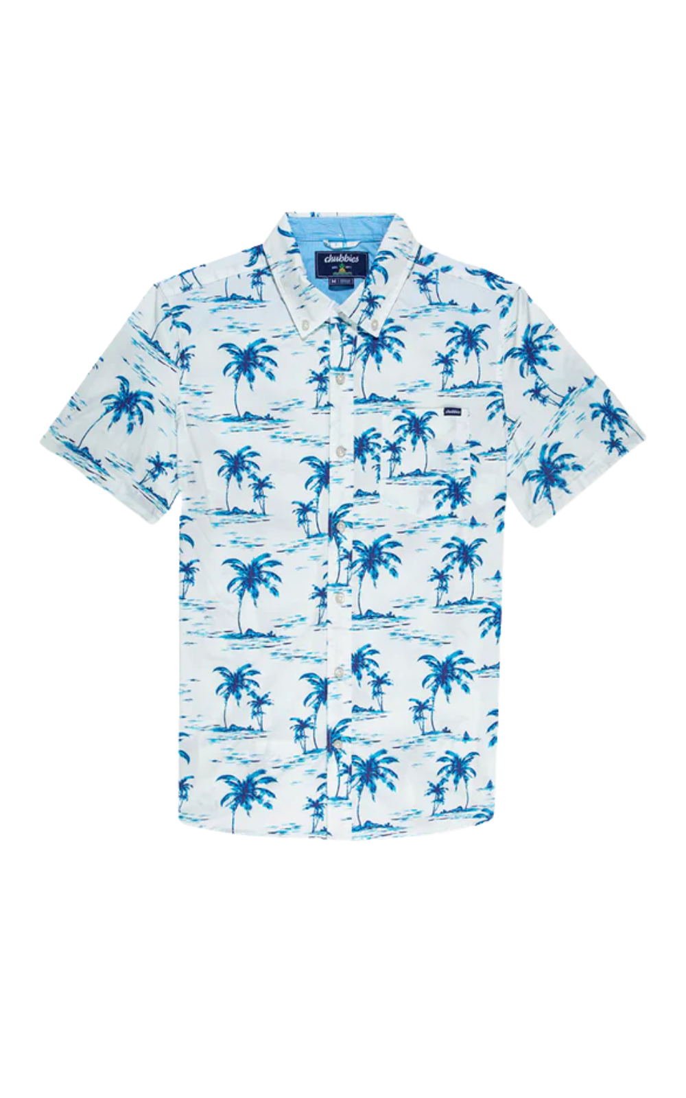 Chubbies Friday Shirt The Palm Along Optic White