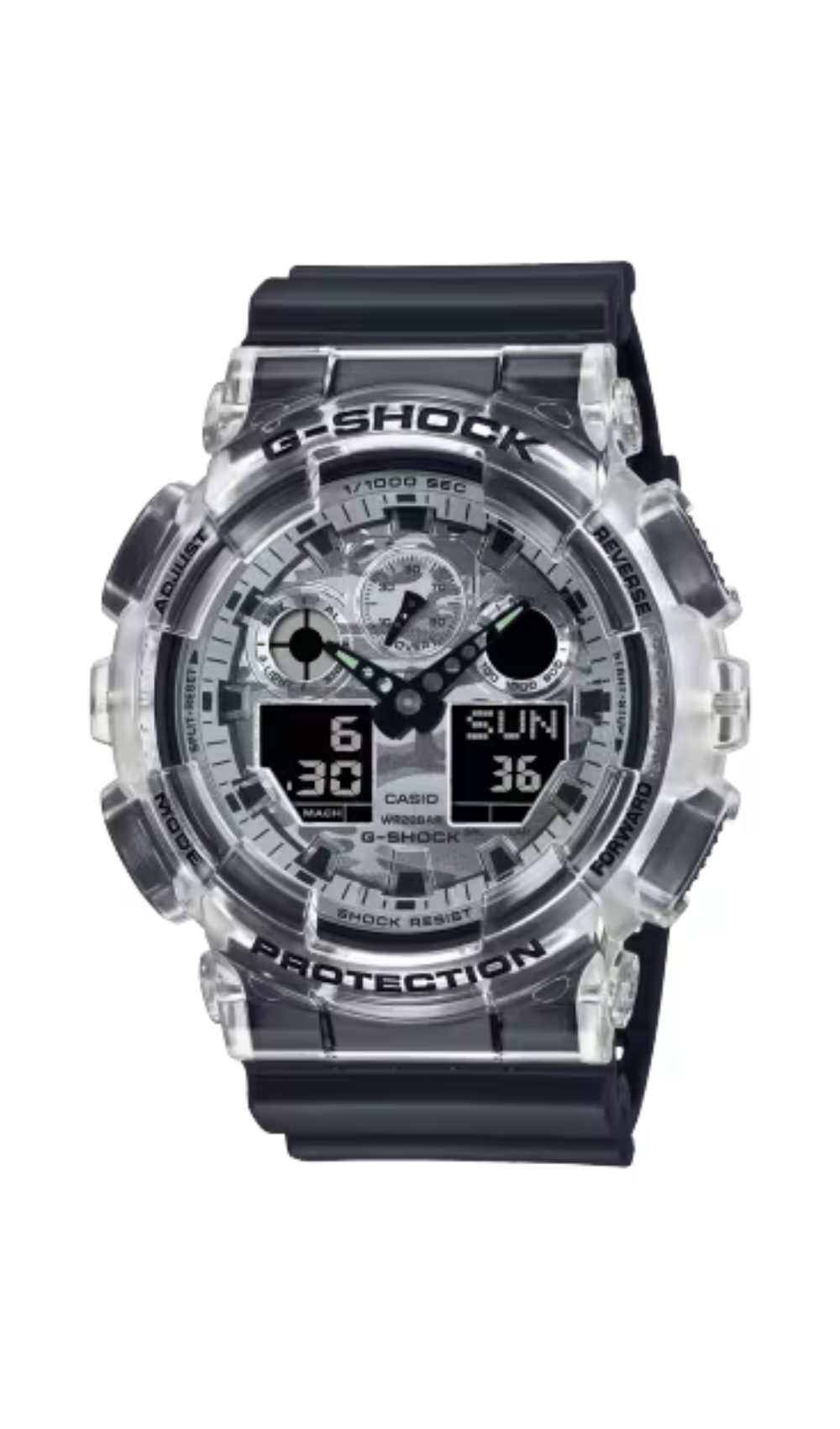 Casio G-Shock Watch Analog\Digital Men's Watch - Black\Translucent - Ga100Skc1A