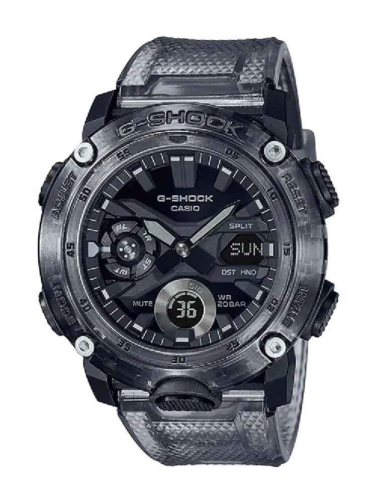 Casio G-Shock Analog \ Digital Men's Watch - Transparent/Gray - Ga2000Ske-8A