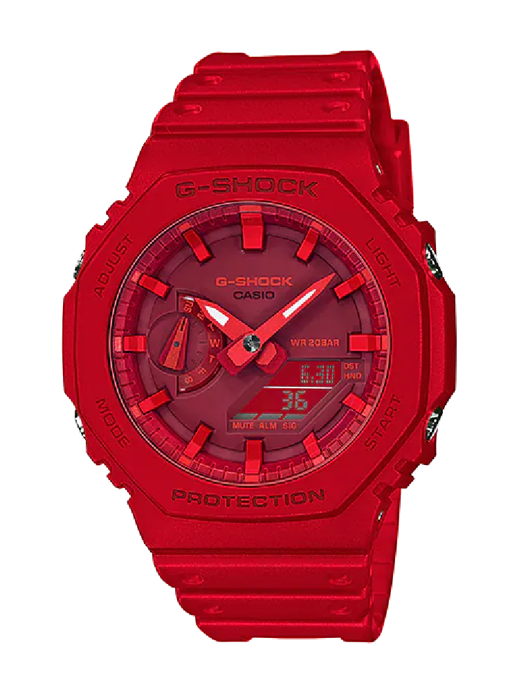 Casio G-Shock Carbon\Resin Watch - Red - Ga2100-4A