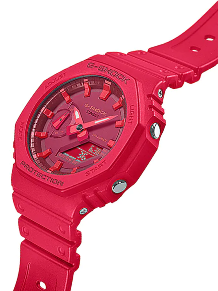 Casio G-Shock Carbon\Resin Watch - Red - Ga2100-4A