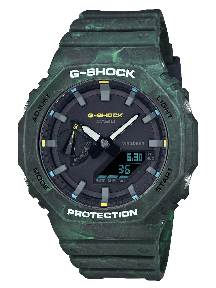 Casio G-Shock Carbon \ Resin Watch - Mystic Forest Green - Ga2100Fr-3A