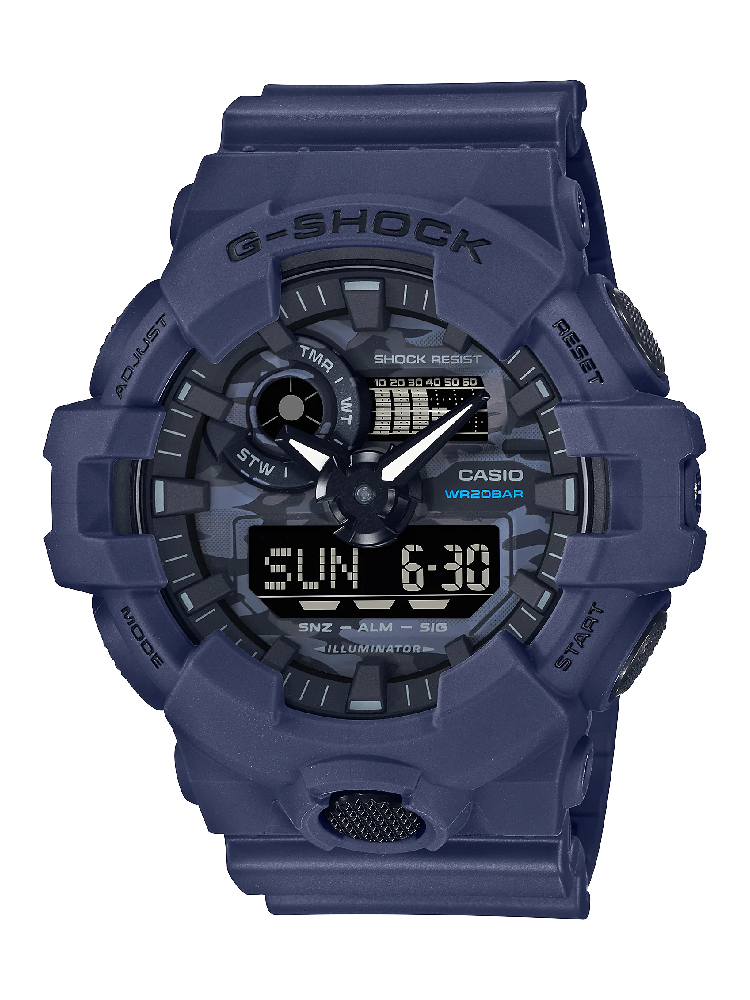 Casio G-Shock Watch - Blue \ Camo - Ga700Ca-2A