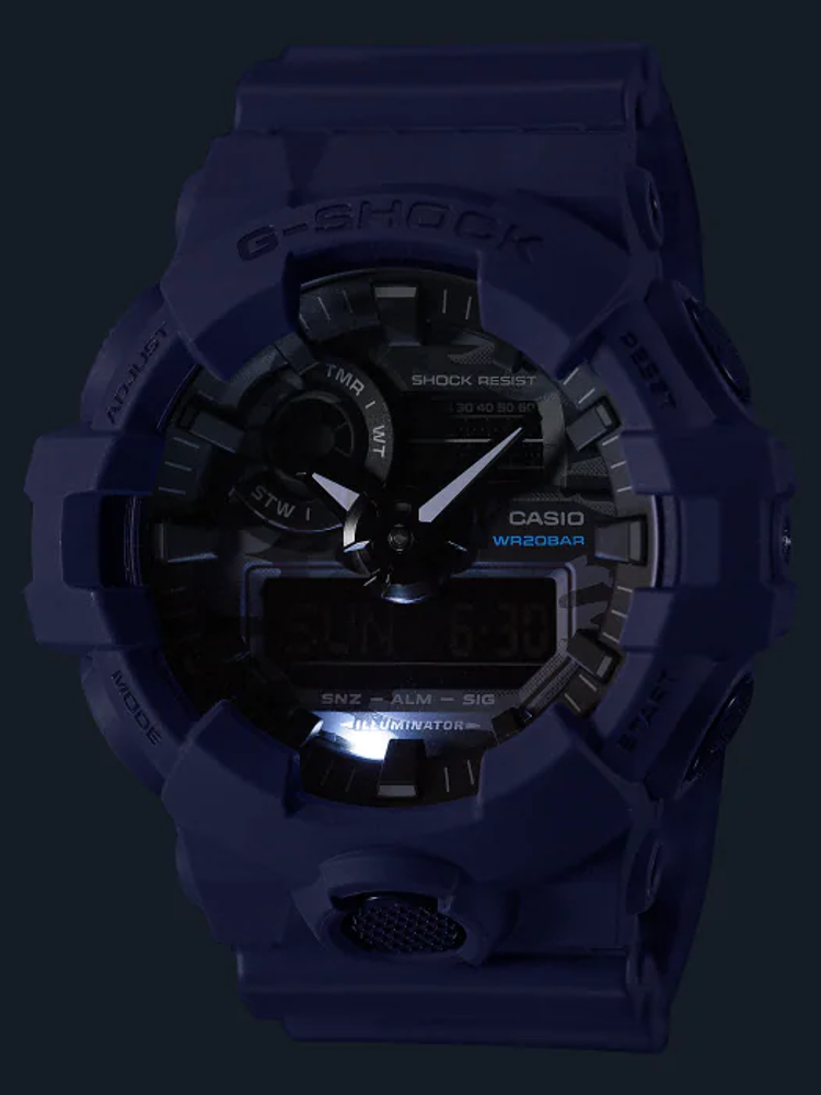Casio G-Shock Watch - Blue \ Camo - Ga700Ca-2A