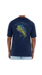 Guy Harvey Guy Harvey Scribble Mahi T-Shirt - Estate Blue