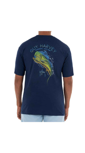 Guy Harvey Guy Harvey Scribble Mahi T-Shirt - Estate Blue