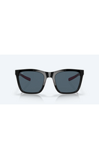 Costa Sunglasses Panga - Shiny Black/Crystal/Fuchsia Frame W/ Gray Lens - BeachToBlvd