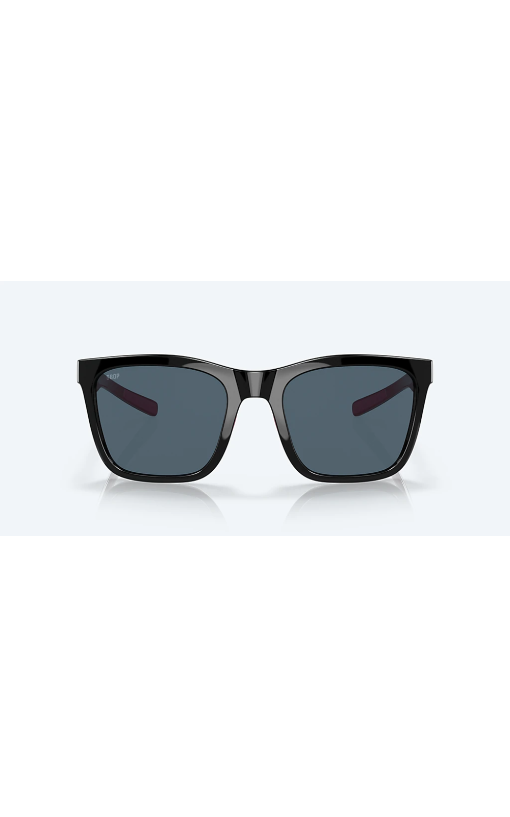 Costa Sunglasses Panga - Shiny Black/Crystal/Fuchsia Frame W/ Gray Lens - BeachToBlvd
