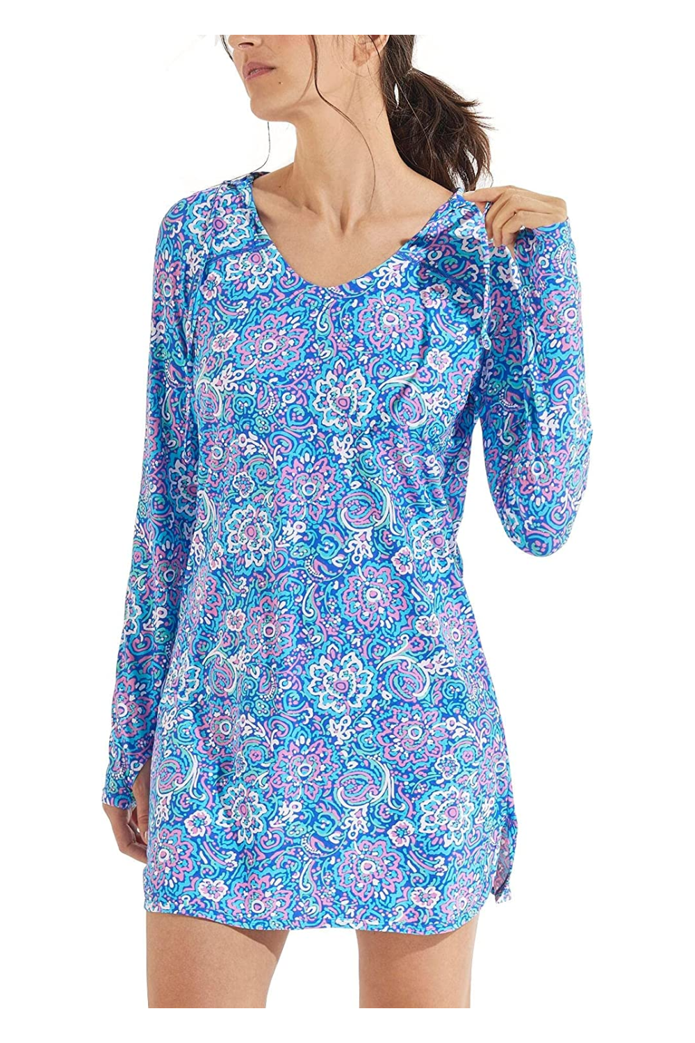 Coolibar Women's Seacoast Swim Cover-Up Dress UPF 50+