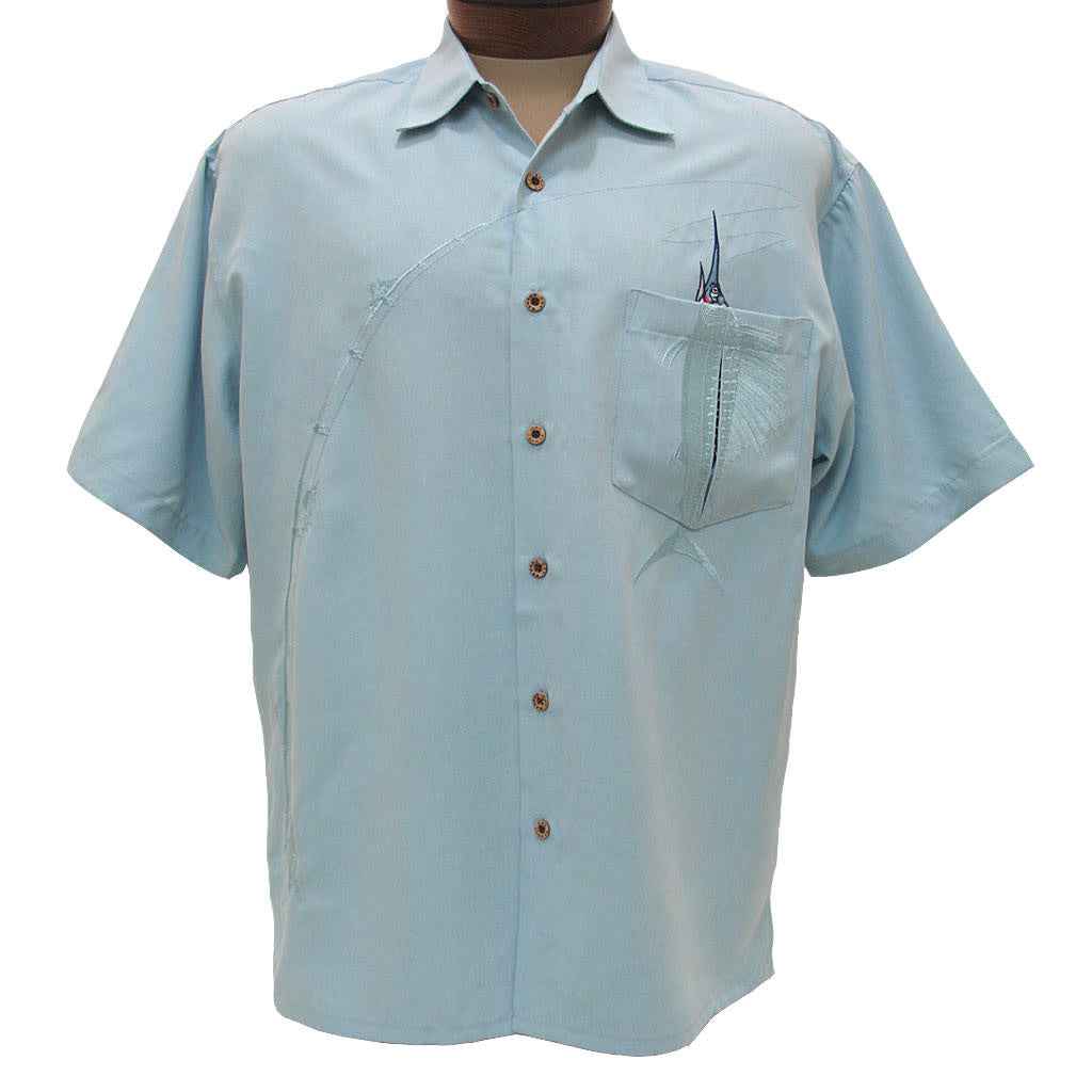 Bamboo Cay Shake the Hook Peekaboo Sailfish Camp Shirt Wb871