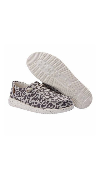 Heydude Wendy Woven Cheetah Grey Women's Shoes - BeachToBlvd