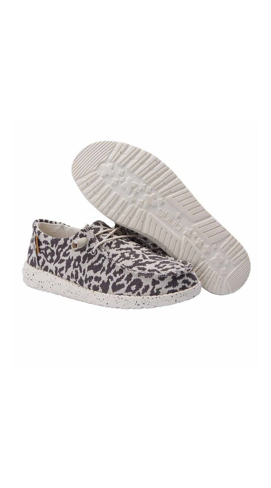 Heydude Wendy Woven Cheetah Grey Women's Shoes
